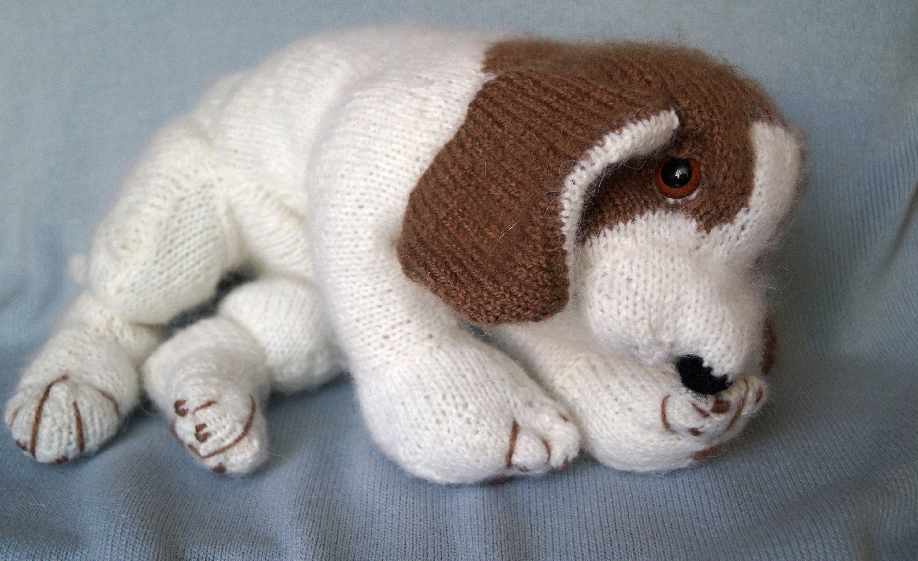 Knitted Beagle Puppy. Beagle Dog Toy. Realistic handmade Etsy