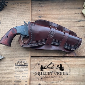 Western Double Loop Schofield leather holster