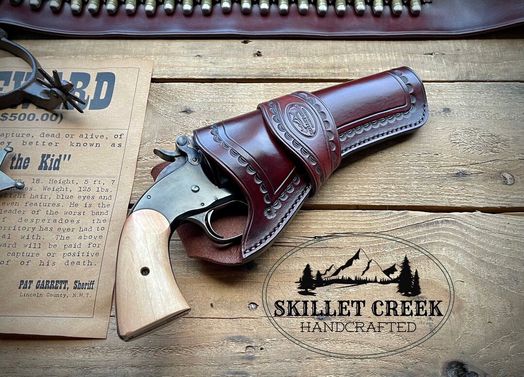 Western Cowboy Single Action Leather Holster El Dorado Style