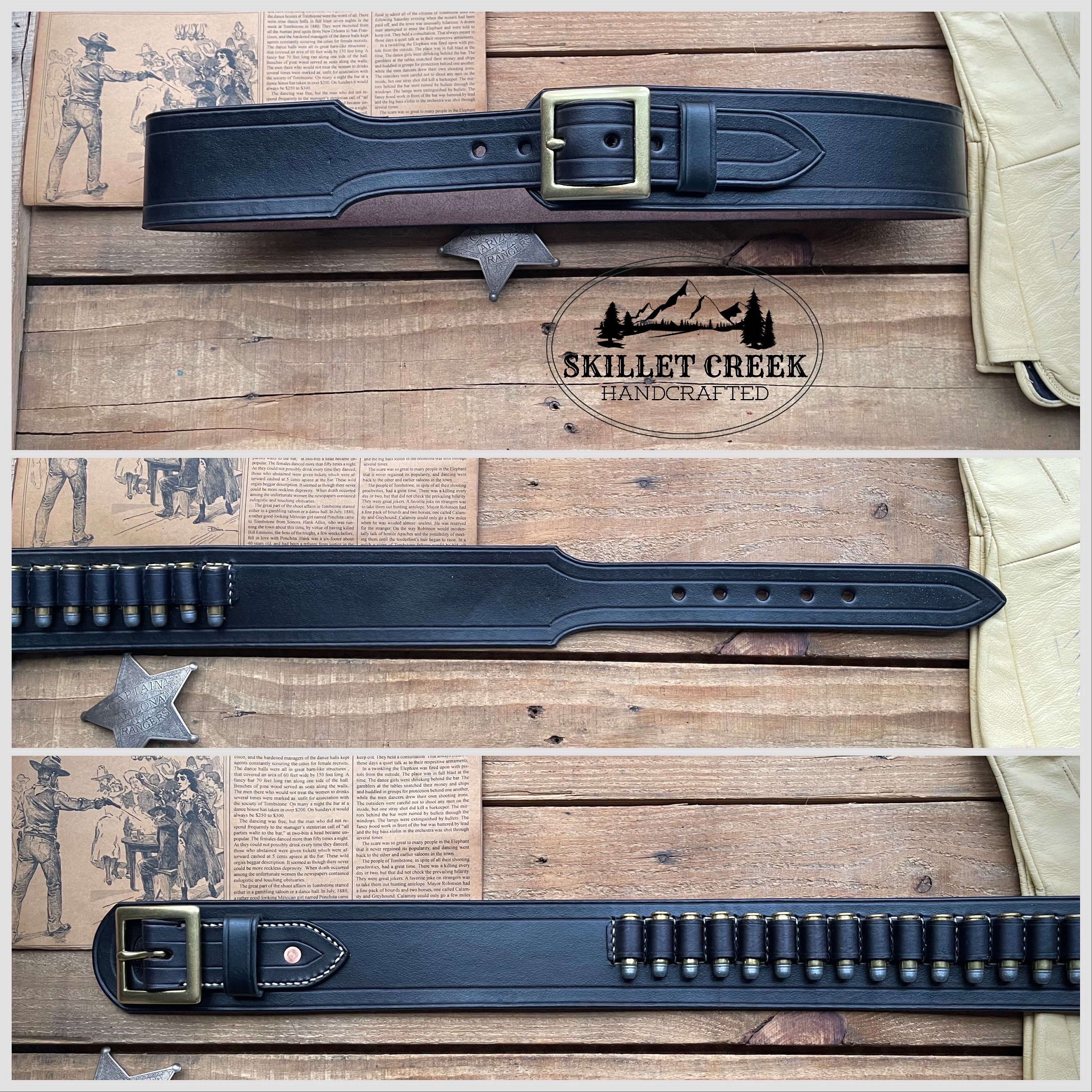 Western Cowboy Single Action Cartridge Belt -