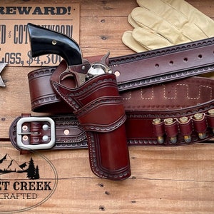 Western El Dorado style holster and cartridge belt combination-SAA