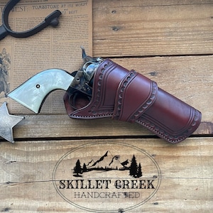 Western Cowboy Single Action Leather Holster El Dorado style