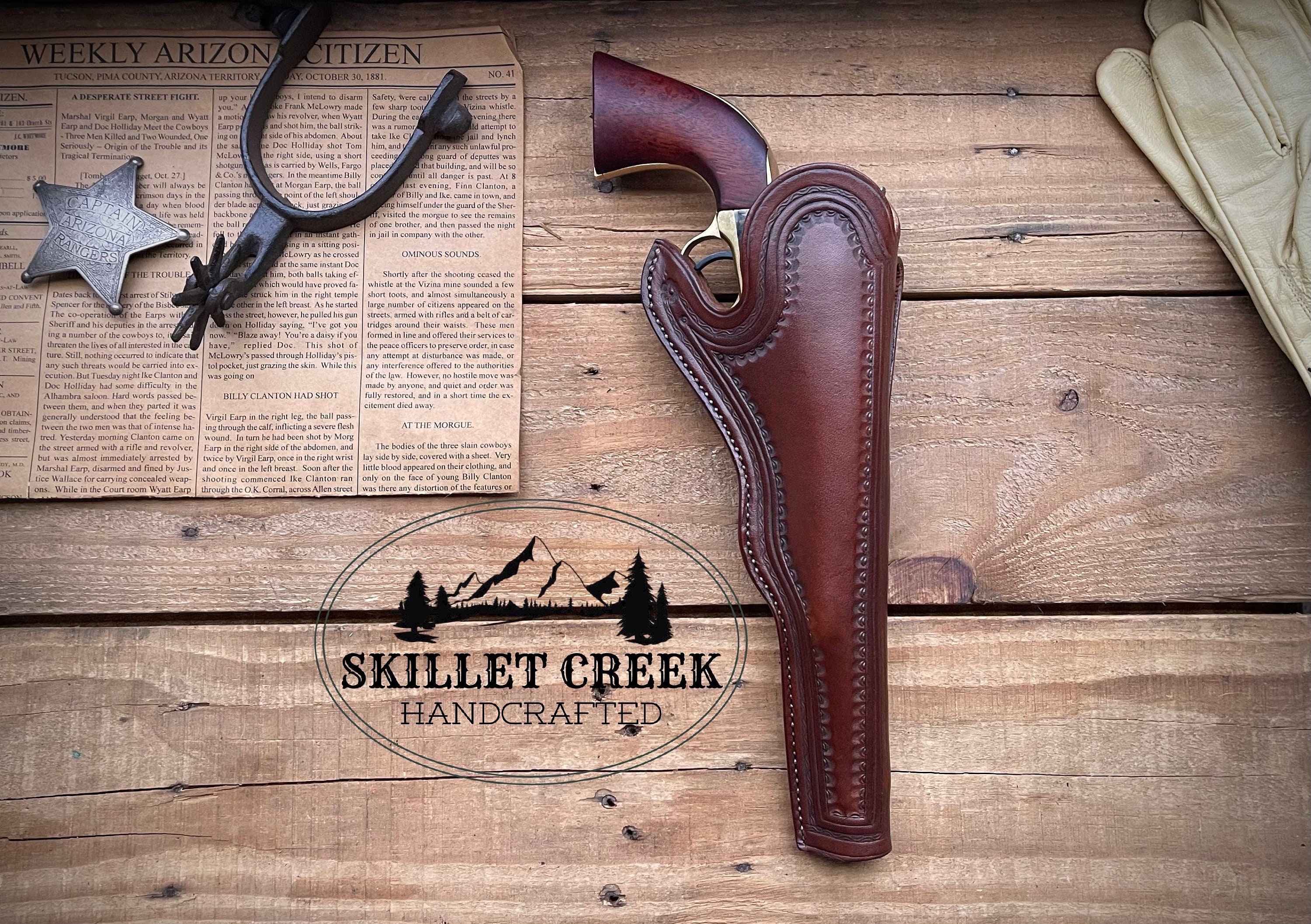 Western Single Action Slim Jim Style Holster- Percussion or