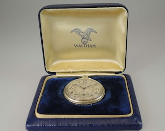 Vintage Taschenuhr von Waltham mit Original Box c1931