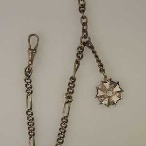 Victorian pocket watch chain with fob. c1890