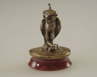 Unusual OWL shaped seal for Bradley Court c1880