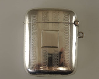 English silver VESTA Birmingham 1902