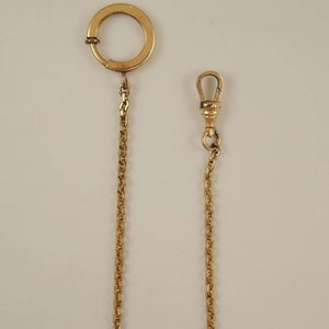 Vintage gilt pocket watch chain for a blazer c1910