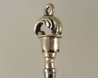 Antique silver pocket watch key c1890