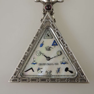 Original silver triangular MASONIC pocket watch c1920