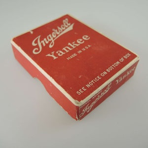 Caixa de papelão para relógio de bolso Ingersoll Yankee c1900