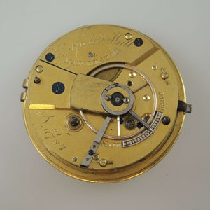 Viktorianskt fusee fickurverk. Hatfield, Manchester ca 1870.