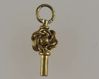 Gilt KNOT Pocket watch key c1850