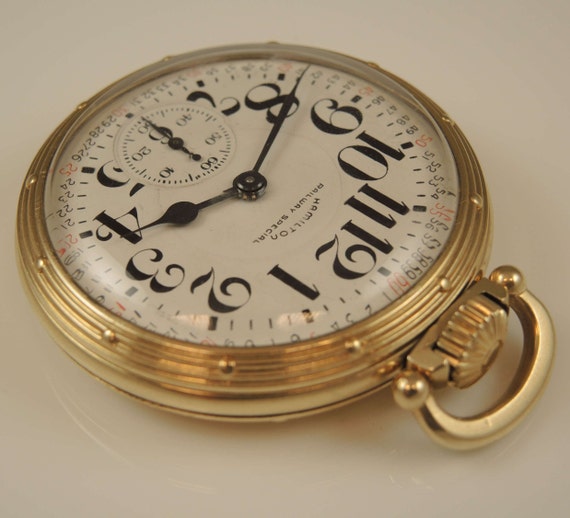 16 Size 23 Jewel Hamilton 950B Pocket watch c1957 - image 2