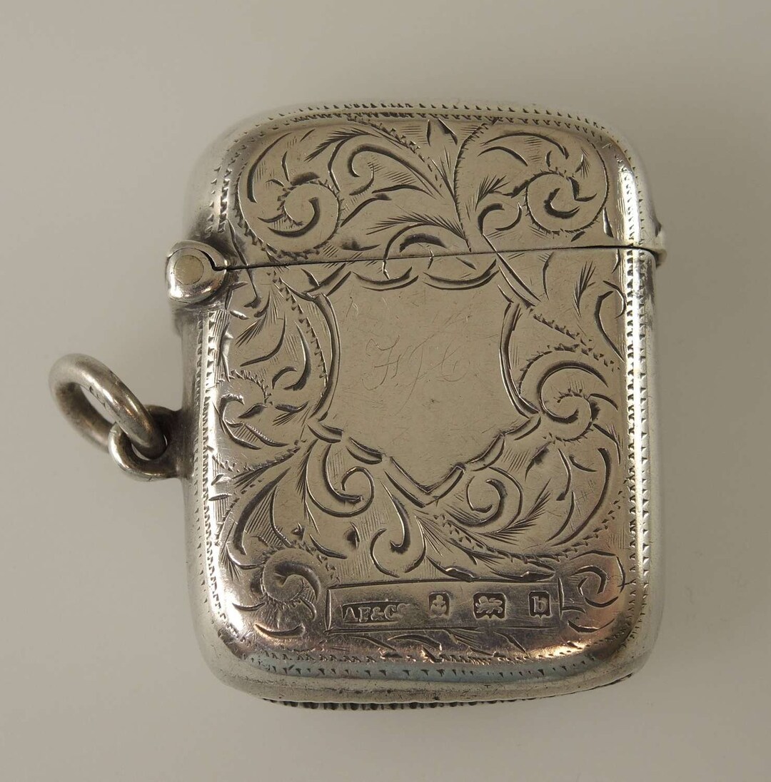 【ひろ】GLAD HAND & Co. SILVER VESTA CASE Antique Silver Sovereign and Vesta Case 1903 35.25g by John
