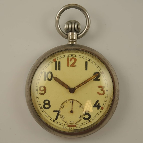 British Military Pocket Watch C1940 Etsy Canada