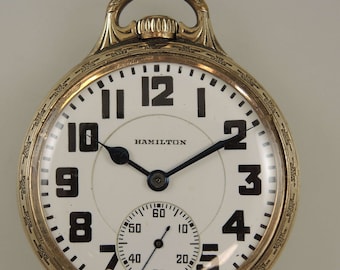 16s 21J Hamilton 992 Rail road grade pocket watch c1927