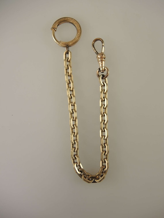 Victorian gold plated pocket watch chain for a bl… - image 1