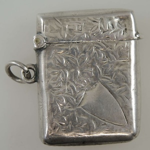 English silver Vesta case c1905