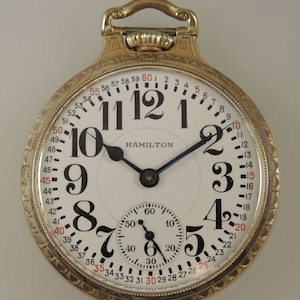 16 size 21 Jewel Hamilton 992E pocket watch c1935