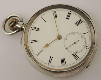 Antiek zilveren zakhorloge. Hoogwaardig uurwerk c1890