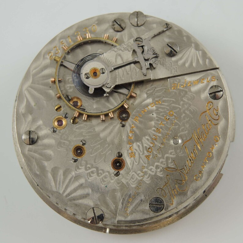18 size 21 Jewel The Dueber Watch pocket watch movement c1907 image 5