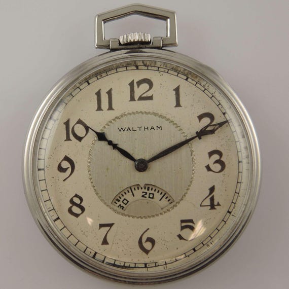 12s 17J Waltham Pocket Watch With Rotating Seconds. C1930 - Etsy