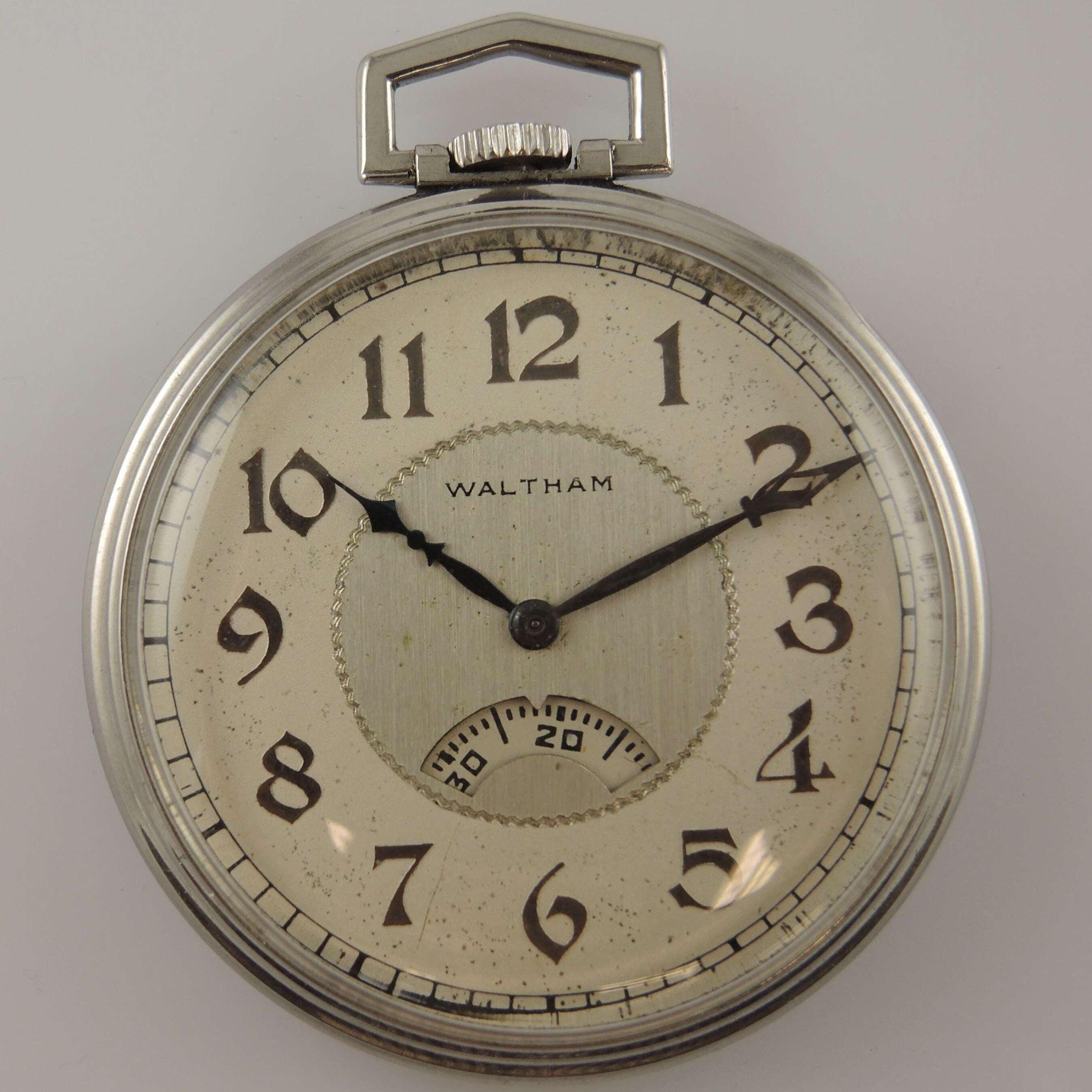 z*g様 超希少品　Waltham side 12サイズ 19 jew 12s 17J Waltham Pocket Watch With Rotating Seconds. C1930 - Etsy