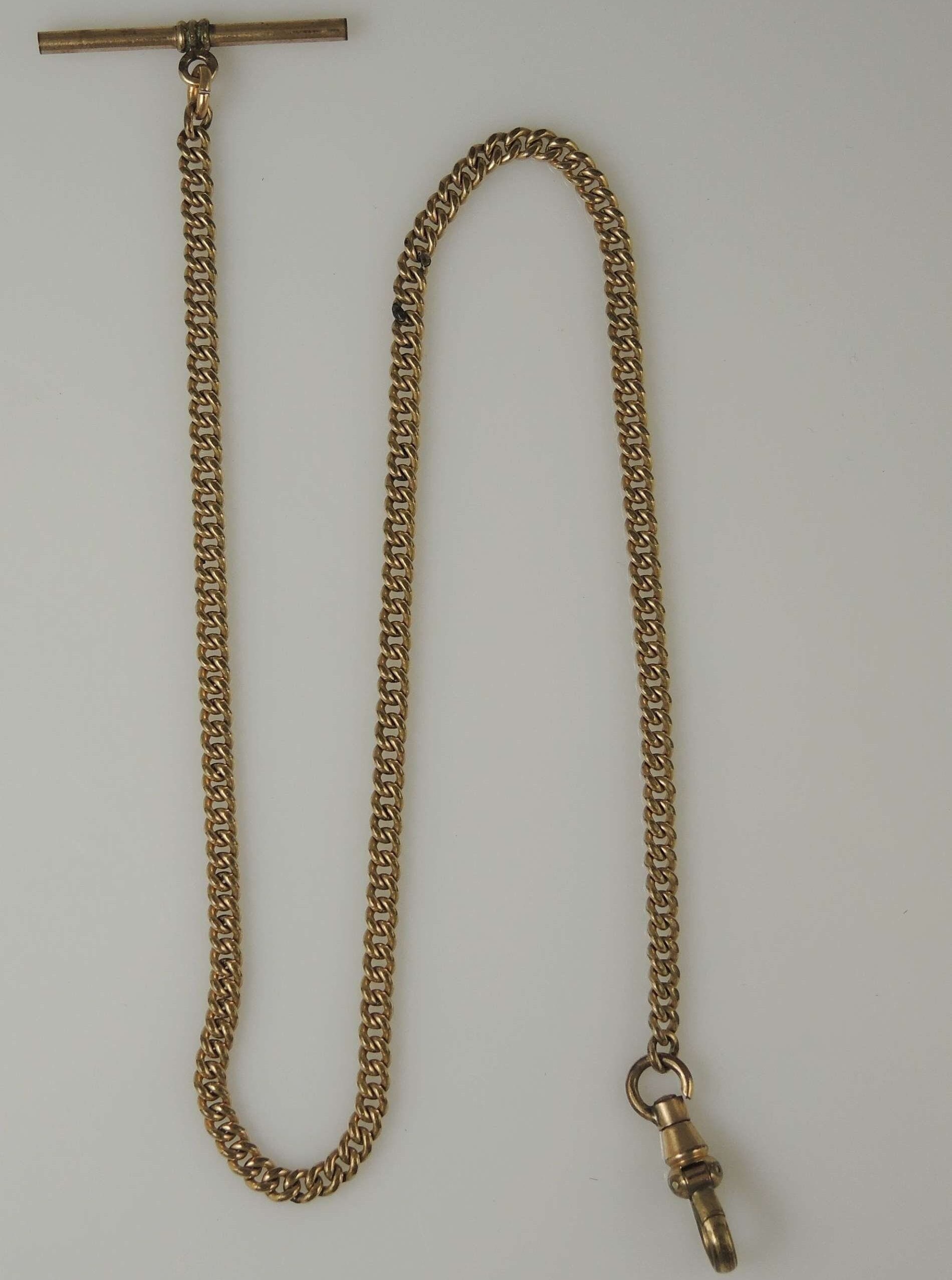 Victorian gilt pocket watch chain c1890