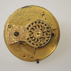 Verge fusee pocket watch movement by Athinson, London c1810