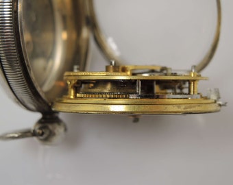 Reloj de bolsillo inglés de plata con fusible de Heffer, Londres