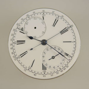 Chronograph pocket watch movement c1910 image 3