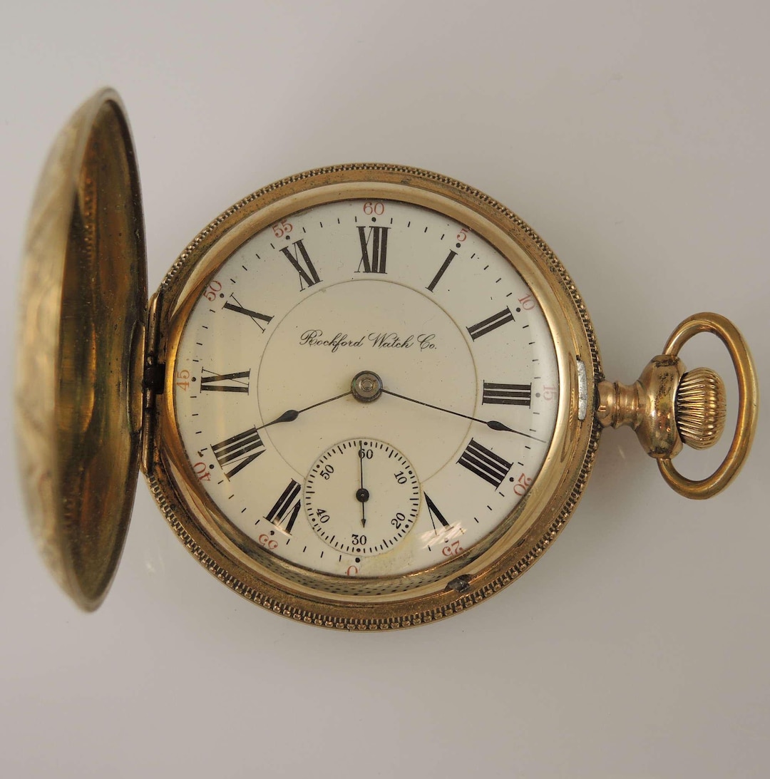 18 Size 21 Jewel Rockford RG Railroad Grade Hunter Pocket Watch