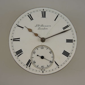 English J W Benson Best London Make pocket watch movement c1900