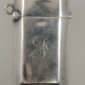 English silver Vesta case c1881
