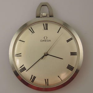 Stylish vintage Steel Omega pocket watch c1968