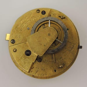 Georgian verge fusee pocket watch movement. Austin, Oxford St c1820
