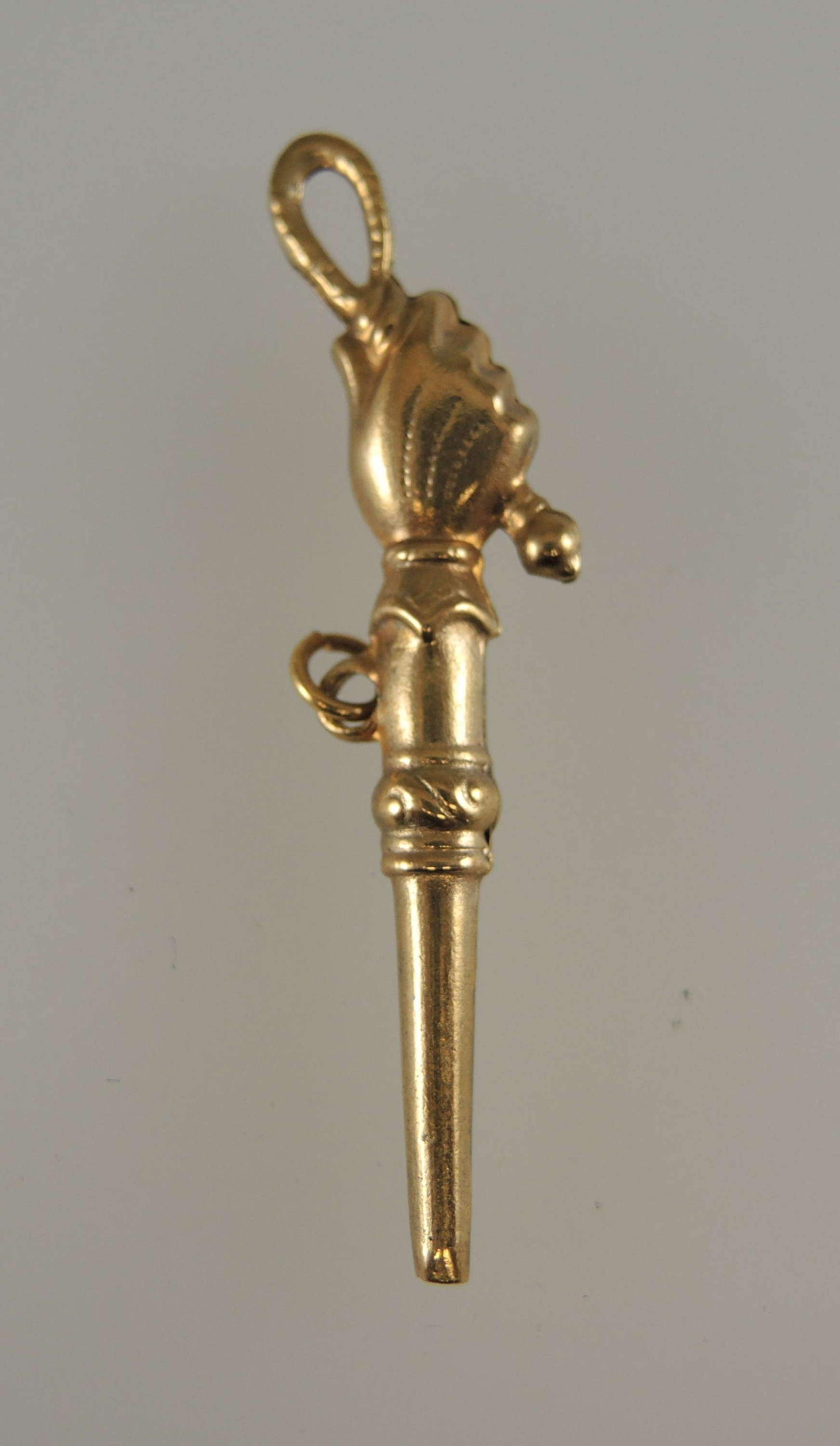 Gilt CROP Pocket watch key c1850