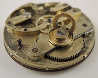 Swiss Patent wind pocket watch movement c1870