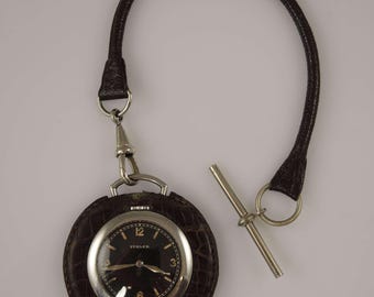 LeCoultre Pocket watch with Reverse movement Retailed by Turler c1930