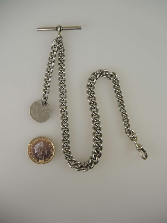 Victorian pocket watch chain with German Chinese … - image 5