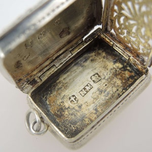 English silver Nathaniel Mills vinaigrette. Birmingham 1840 image 9