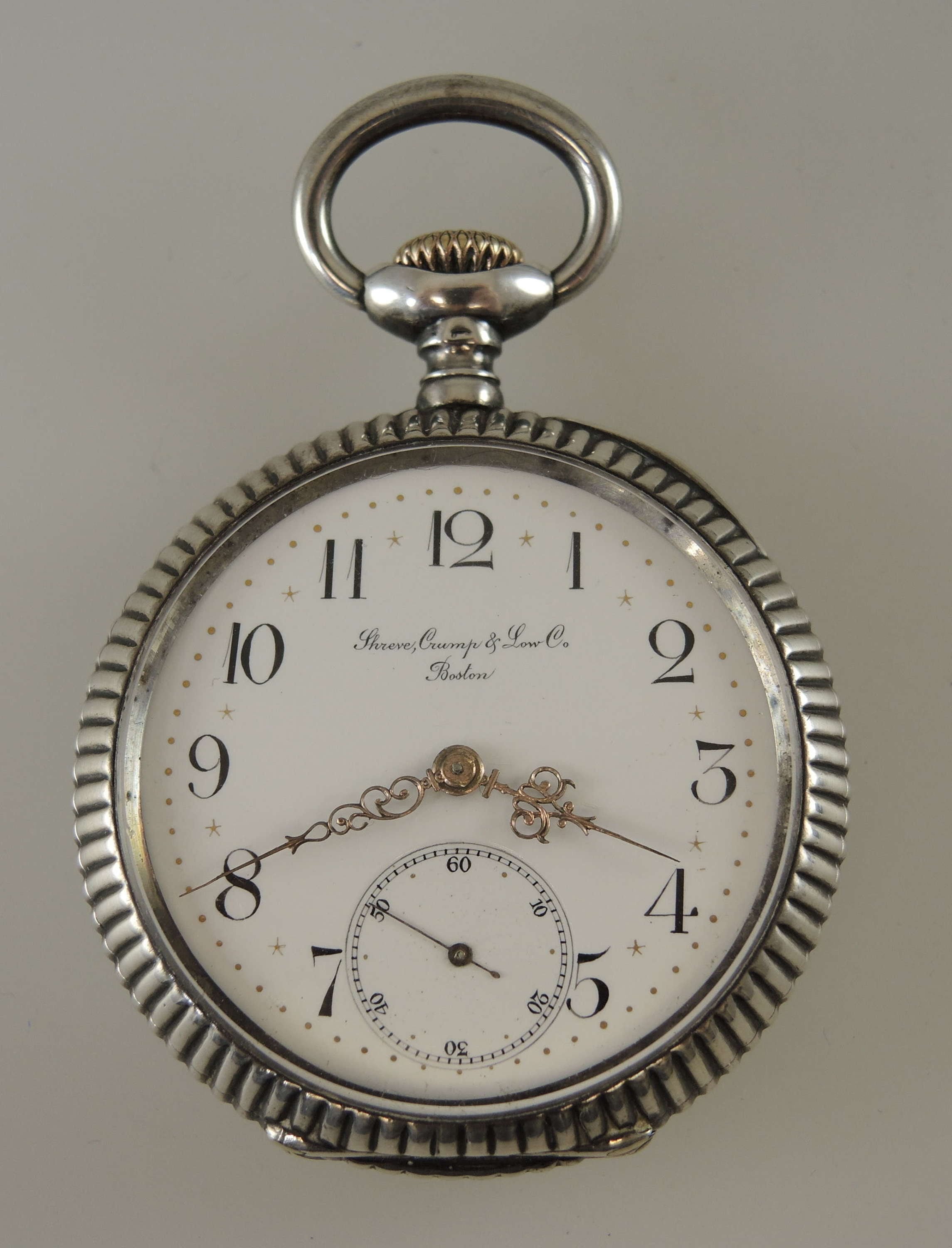 Unusual Silver Cased Pocket Watch. Sold by Shreve, Crump Unusual Silver Cased Pocket Watch. Sold by Shreve, Crump