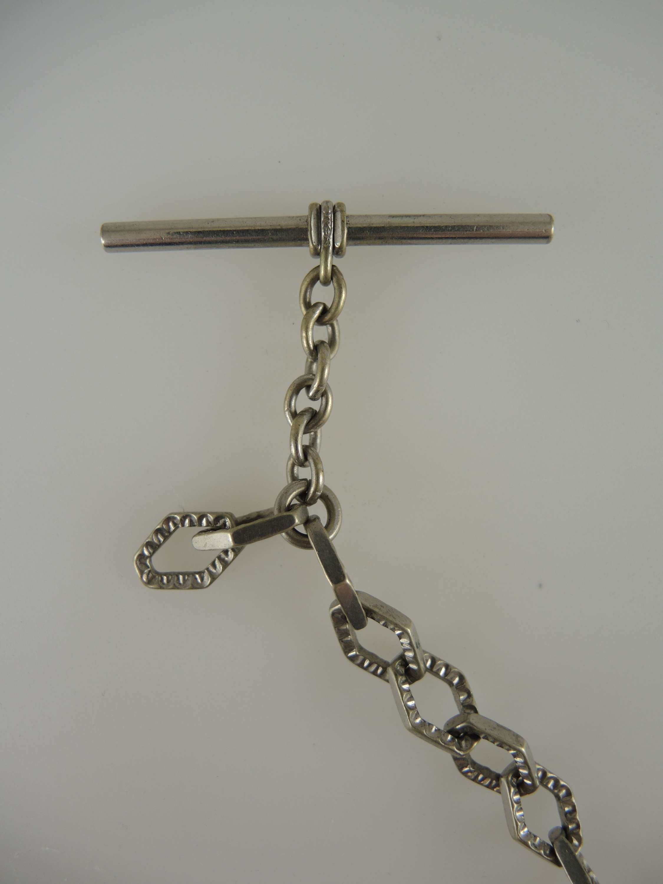 Washington Watch Chain Victorian White Metal Pocket Watch Chain C1930 - Etsy
