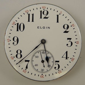 16s 7J Elgin pocket watch movement c1917