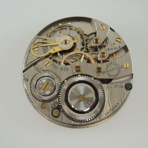 16s 17J Illinois 805 pocket watch movement c1921