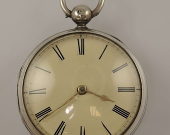 Georgian English silver verge pocket watch c1827