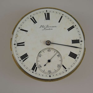 English J W Benson THE FIELD pocket watch movement c1905