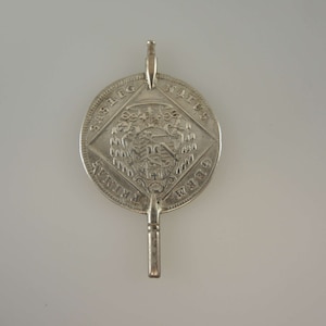 Silver COIN pocket watch key c1800