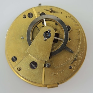 Georgian verge fusee pocket watch movement. c1820